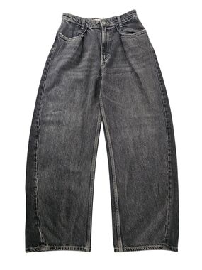 NWOT Zara High-Waist Barrel Jeans in Washed Black
